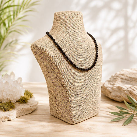 Collier Obsidienne Noire - Boules 06mm A - Nature Minérale
