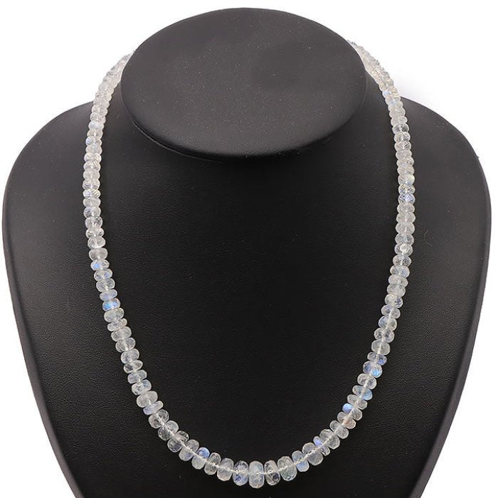 Collier Pierre de Lune Gemme EXTRA 150cts – Argent 925 – N°002 (Inde) - Nature Minérale