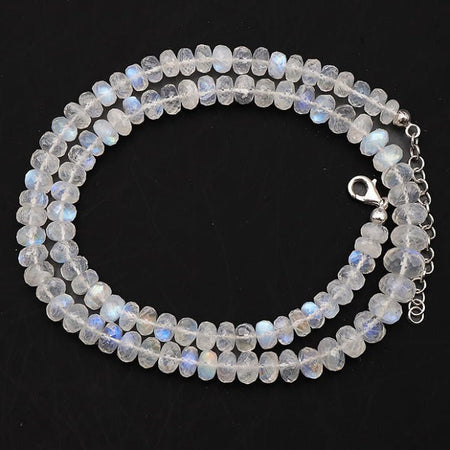 Collier Pierre de Lune Gemme EXTRA 150cts – Argent 925 – N°002 (Inde) - Nature Minérale