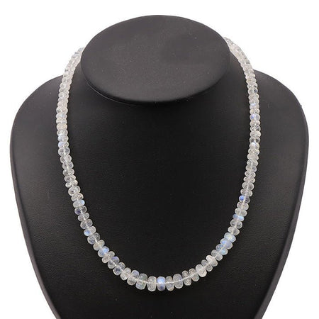 Collier Pierre de Lune Gemme EXTRA 150cts – Argent 925 – N°002 (Inde) - Nature Minérale