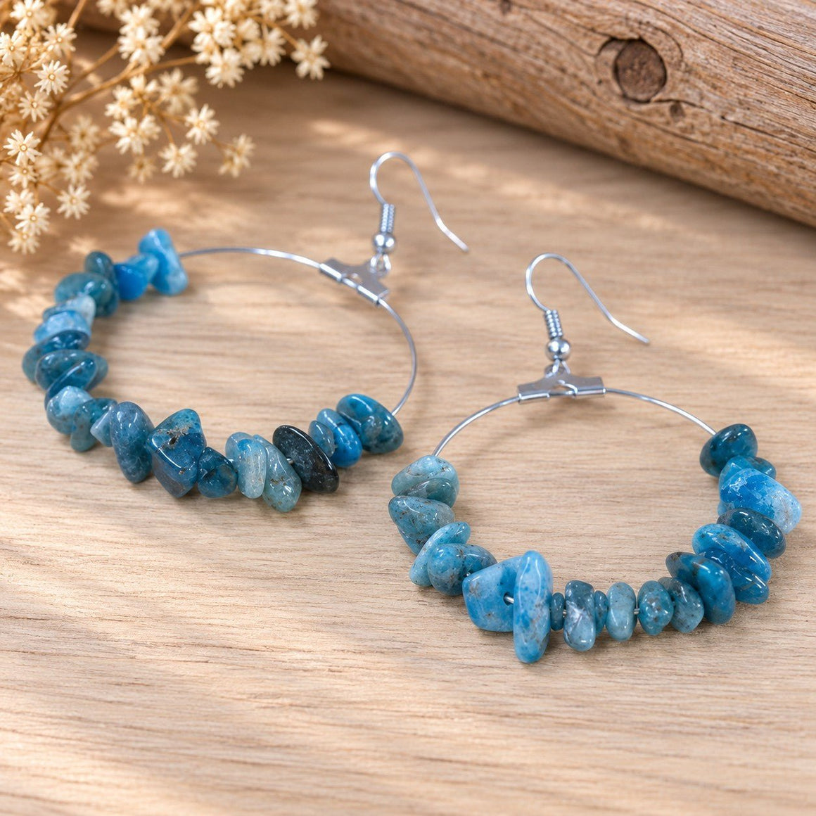 Créoles baroques Apatite Bleue A+ - Nature Minérale