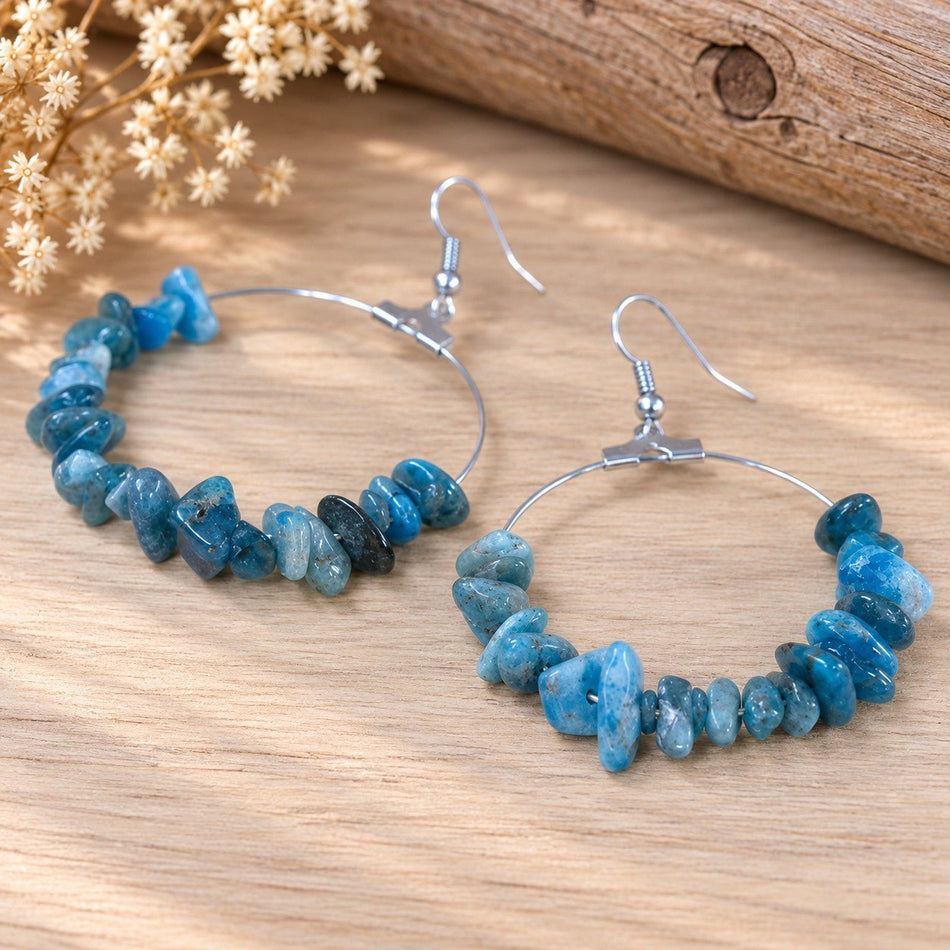 Créoles baroques Apatite Bleue A+ - Nature Minérale