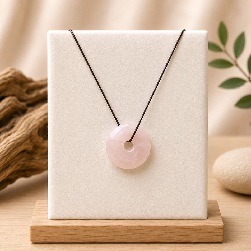 Donut en Quartz Rose (Brésil) - Nature Minérale