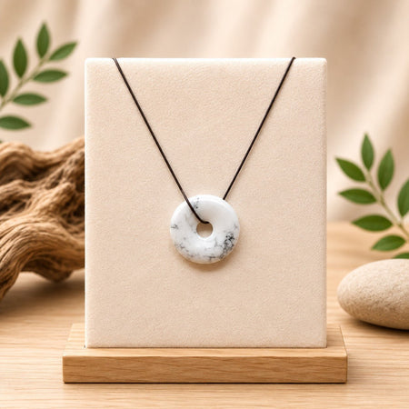 Donut Howlite Blanche (Zimbabwe) - Nature Minérale
