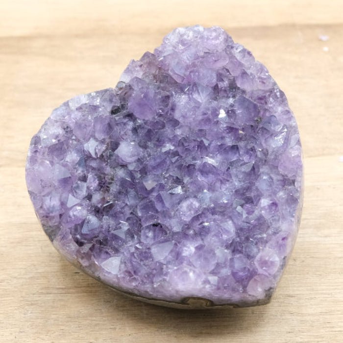 Géode Améthyste Uruguay AA en forme de cœur 396g - Nature Minérale