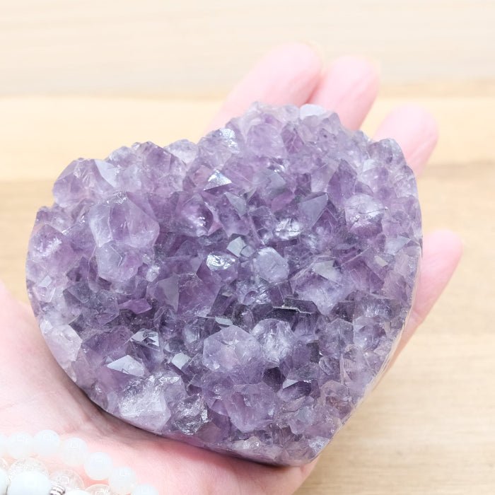 Géode Améthyste Uruguay AA en forme de cœur 415g - Nature Minérale