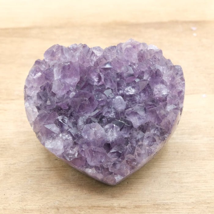 Géode Améthyste Uruguay AA en forme de cœur 415g - Nature Minérale