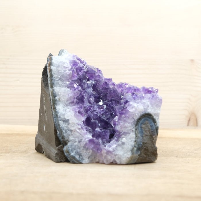 Géode d'Améthyste AA+ bords bruts - 820g n°322 - Nature Minérale