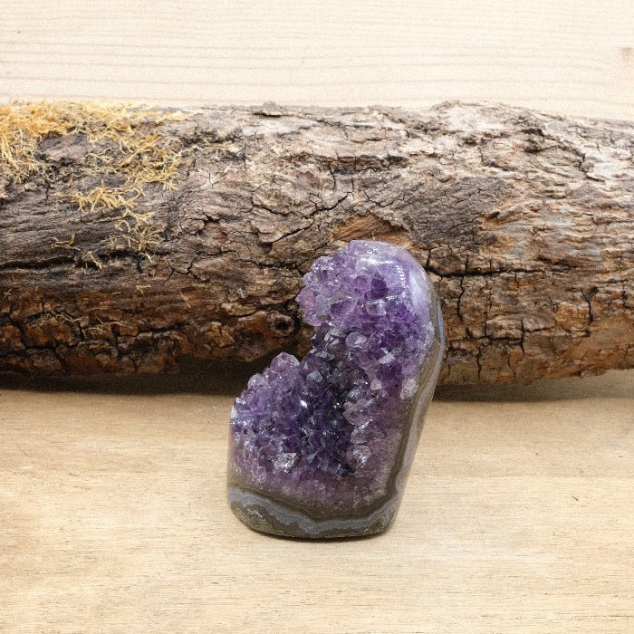 Géode d'Améthyste bords polis AAA - 215g n°408 - Nature Minérale
