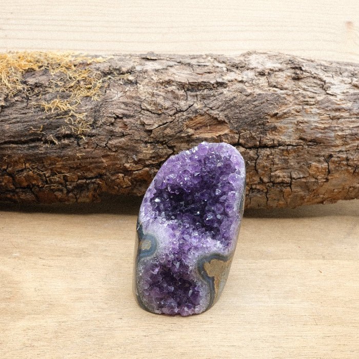 Géode d'Améthyste bords polis AAA - 217g n°411 - Nature Minérale