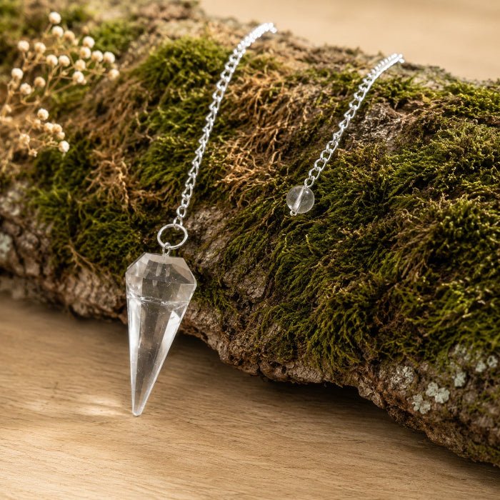 Pendule hexagonal Cristal de Roche A+(Brésil) - Nature Minérale