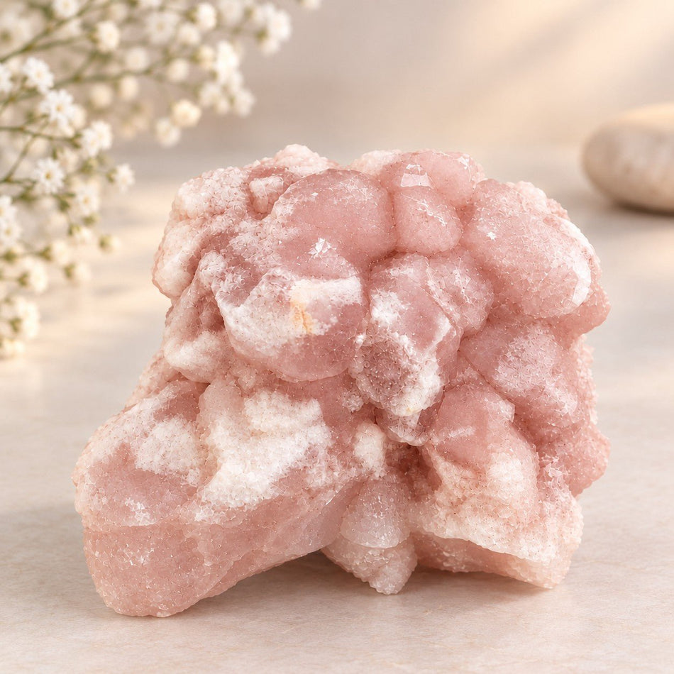 Pierre brute QUARTZ ROSE CRISTALLISÉ A (Maroc) - Nature Minérale