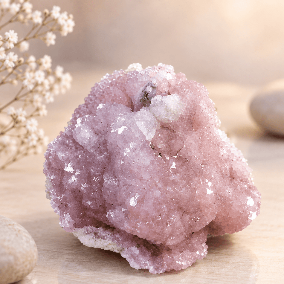 Pierre brute QUARTZ ROSE CRISTALLISÉ A (Maroc) - Nature Minérale