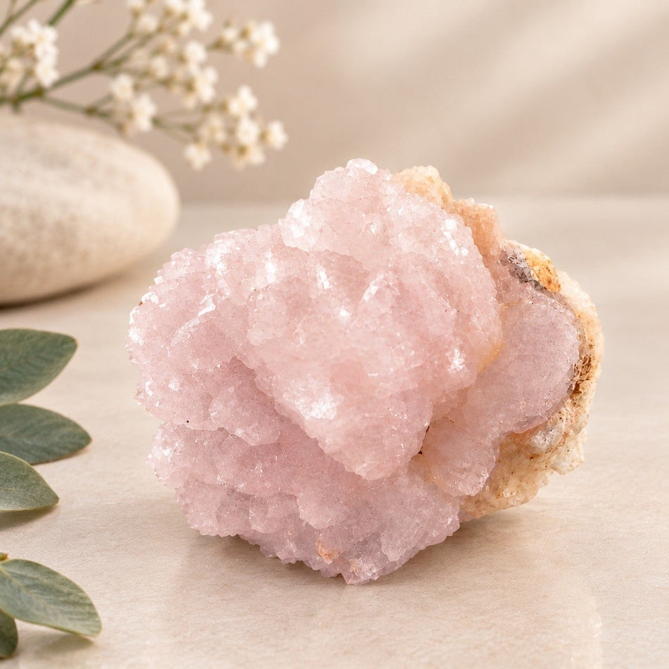 Pierre brute QUARTZ ROSE CRISTALLISÉ AA (Maroc) - Nature Minérale