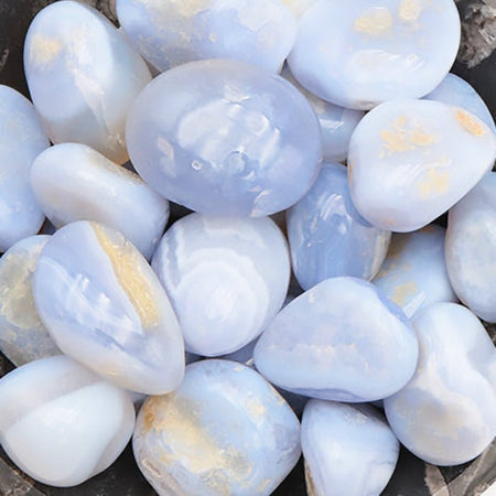 Pierre Roulée Calcédoine Bleue (Turquie) - Nature Minérale