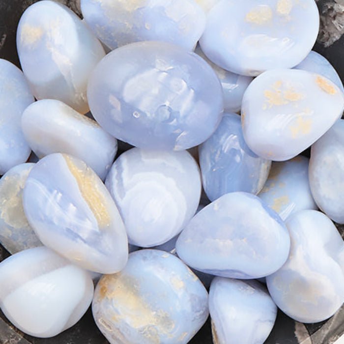 Pierre Roulée Calcédoine Bleue (Turquie) - Nature Minérale