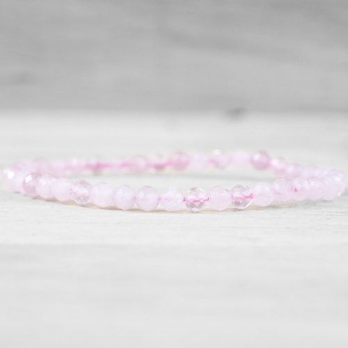 bracelet facetté quartz rose
